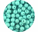 Koraliki Gładkie Klasyczne w Kształcie Kulki 8mm 50szt Akryl Turkusowe