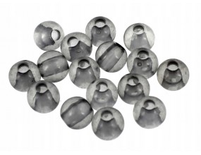KORALIKI AKRYLOWE KULECZKI KULKI TRANSPARENTNE GRAFITOWE SZARE 6mm 200szt