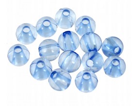 KORALIKI AKRYLOWE KULECZKI KULKI TRANSPARENTNE NIEBIESKIE JASNE 6mm 100szt