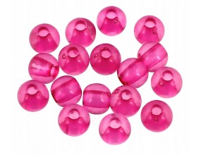 KORALIKI AKRYLOWE KULECZKI KULKI TRANSPARENTNE RÓŻOWE CIEMNE 6mm 100szt
