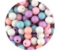 Miks Zestaw Koralików Koraliki Kulki Gładkie Akryl Pastelowe 8mm 50szt