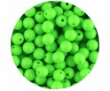 Koraliki Gładkie Klasyczne w Kształcie Kulki 8mm 50szt Akryl Zielone Jasne