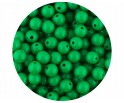 Koraliki Gładkie Klasyczne w Kształcie Kulki 8mm 50szt Akryl Zielone