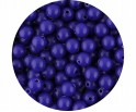 Koraliki Gładkie Klasyczne w Kształcie Kulki 8mm 50szt Akryl Granatowe