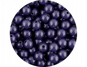 Koraliki Gładkie Klasyczne w Kształcie Kulki 8mm 50szt Akryl Fioletowe Cie
