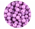 Koraliki Kule Kulki Akrylowe Pastelowe Gładkie 8mm 50sz Fiolet Jasny