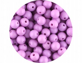 Koraliki Kule Kulki Akrylowe Pastelowe Gładkie 8mm 50sz Fiolet Jasny
