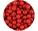 Koraliki Kule Kulki Akrylowe Klasyczne Gładkie 8mm 50szt Czerwone