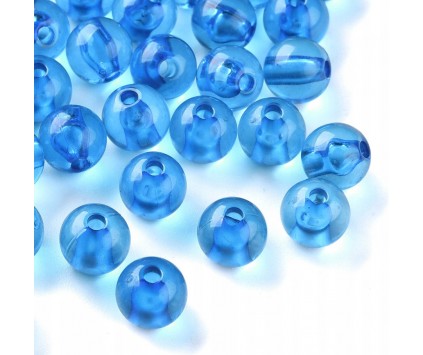 759 Koraliki Kule Akrylowe Transparentne 8mm 20szt