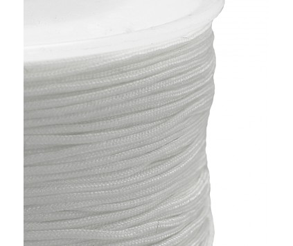 SZNUREK JUBILERSKI NYLONOWY DO BRANSOLETEK 1mm BIAŁY 10m
