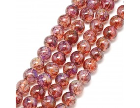 KORALIKI SZKLANE MARMURKI MLECZNE 8mm 50szt DO BRANSOLETEK RÓŻAŃCA BRĄZ