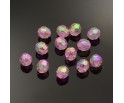 KORALIKI SZLIFOWANE OPALIZUJĄCE BŁYSZCZĄCE AKRYLOWE RÓŻOWE JASNE 8mm 50szt