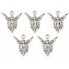 Zawieszka Aniołek ANIOŁ Charms Święta Mikołajki KOMUNIA 20x19mm Metal 5szt
