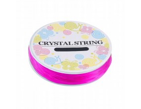 Gumka Żyłka do Bransoletek Róż Neon 1mm 10m