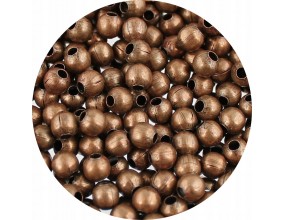 Kulki Kuleczki Dystansowe Przekładki 4mm do Biżuterii Miedziane / Rude 50sz