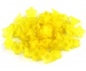Koraliki akrylowe kwiatki dzwoneczki 9mm żółte 30 sztuk