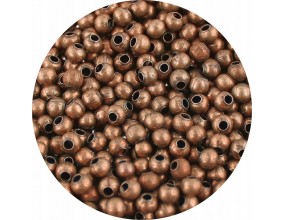 Kulki Kuleczki Dystansowe Przekładki 3mm do Biżuterii Miedziane / Rude 50sz