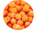 Koraliki Szklane Gumowane Matowe 8mm Kluki Pomarańczowe 50szt