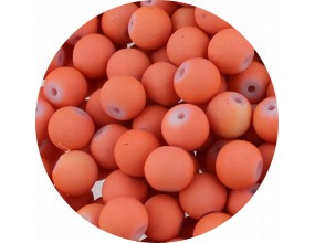Koraliki Szklane Gumowane Matowe 8mm Kluki Beżowe 50szt