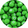 Koraliki Szklane Gumowane Matowe 8mm Kluki Zielone 50szt