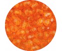 Koraliki Szlifowane Akrylowe Kulki Kuleczki 6mm Pomarańczowe 50szt