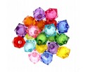 Koraliki Akrylowe "Koralik w Koraliku" Kostki Diamenciki 8mm Mix 50szt