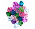 Koraliki Akrylowe Szlifowane Diamenciki Transparentne Mix Kolorów 8mm 50szt