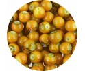 Koraliki Szklane Marmurki Żółte Ciemne Kule 8mm 50szt