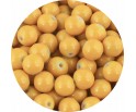 KORALIKI SZKLANE POWLEKANE KULKI GŁADKIE DO BIŻUTERII ŻÓŁTE CIEMNE 8mm 50sz
