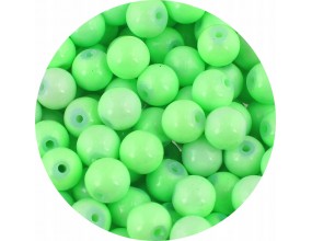 KORALIKI SZKLANE POWLEKANE KULKI GŁADKIE DO BIŻUTERII ZIELONE J. 8mm 50szt