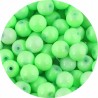 KORALIKI SZKLANE POWLEKANE KULKI GŁADKIE DO BIŻUTERII ZIELONE J. 8mm 50szt