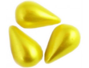 Kaboszony perłowe krople 13x8mm żółte 10sztuk