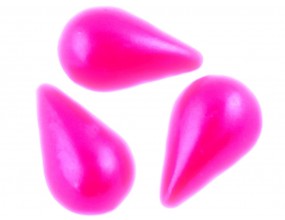 Kaboszony perłowe krople 13x8mm  różowe ciemne  10 sztuk akryl