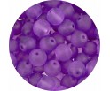 KORALIKI SZKLANE MROŻONE LODOWE MATOWE KULKI FIOLETOWE C. 8mm 50szt