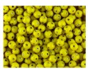 Koraliki zdobione akrylowe 6mm żółty 20szt