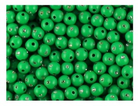 Koraliki zdobione akrylowe 6mm zielony 20szt