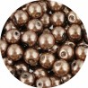 KORALIKI SZKLANE PERŁY PEREŁKI PERŁA KULKI 8mm BRĄZ JASNY 50szt