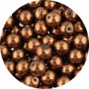 KORALIKI SZKLANE PERŁY PEREŁKI PERŁA KULKI 8mm BRĄZOWE 50szt