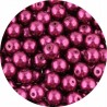 KORALIKI SZKLANE PERŁY PEREŁKI PERŁA KULKI 8mm PURPUROWE 50szt