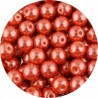 KORALIKI SZKLANE PERŁY PEREŁKI PERŁA KULKI 8mm POMARAŃCZOWE 50szt