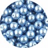 KORALIKI SZKLANE PERŁY PEREŁKI PERŁA KULKI 8mm NIEBIESKIE 50szt