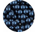 KORALIKI SZKLANE PERŁY PEREŁKI PERŁA KULKI 8mm GRANATOWE 50szt