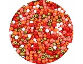 Koraliki Szklane Drobne SEEDS 20gr 1500szt do Bransoletki Dekoracji Pomarań