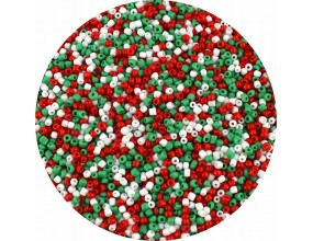 Koraliki Szklane Drobne SEEDS 20gr 1500szt świąteczne Mikołajki święta