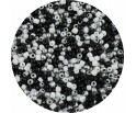 Koraliki Szklane Drobne SEEDS 20gr 1500szt do Bransoletki Biało-Czarne