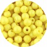 Koraliki Gładkie Klasyczne w Kształcie Kulki 6mm Akryl Żółte 50szt