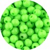 Koraliki Gładkie Klasyczne w Kształcie Kulki 6mm Akryl Zielone Jasne 50szt