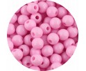 Koraliki Gładkie Klasyczne w Kształcie Kulki 6mm Akryl Różowe Jasne 50szt