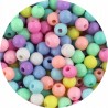 Koraliki Gładkie Klasyczne w Kształcie Kulki 6mm Akryl Pastelowe Mix 50szt