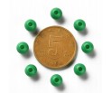 Koraliki Gładkie Klasyczne w Kształcie Kulki 6mm Akryl Zielone 50szt
